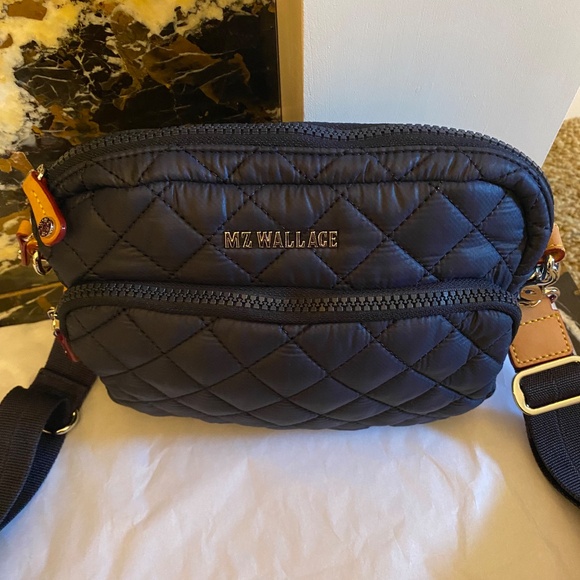 MZ WALLACE SMALL METRO CAMERA BAG CROSSBODY / SHOULDER DAWN BLUE NYLON - Picture 3 of 14
